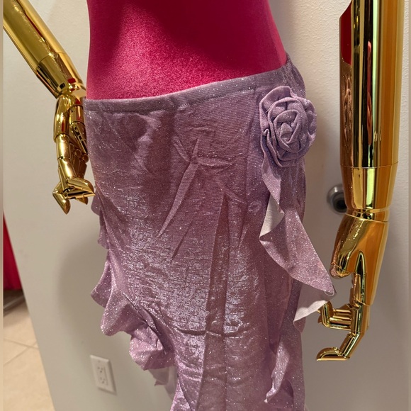 💜Sparkly lilac bra top and ruffle skirt heart 💜 - Picture 4 of 5